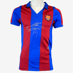 ディエゴ・マラドーナ直筆サイン入りFCバルセロナ 1982年ホームユニフォーム