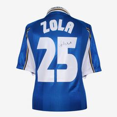 Gianfranco Zola Gesigneerd Chelsea Voetbalshirt – Finale Europacup 1998