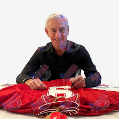 Ian Rush signiertes Liverpool Fußballtrikot – Retro Heim