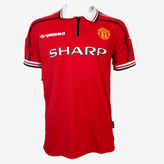 Jaap Stam Gesigneerd Manchester United Voetbalshirt - Thuis 1998-99