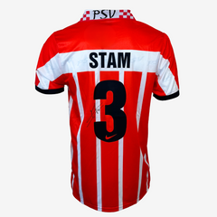 ヤープ・スタム直筆サイン入りPSVサッカーシャツ - 1995-96 ホーム用