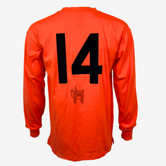 Maillot de football domicile manches longues des Pays-Bas signé Johan Cruyff - 1969