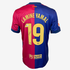Lamine Yamal Gesigneerd FC Barcelona Voetbalshirt - 2024-25 Thuis