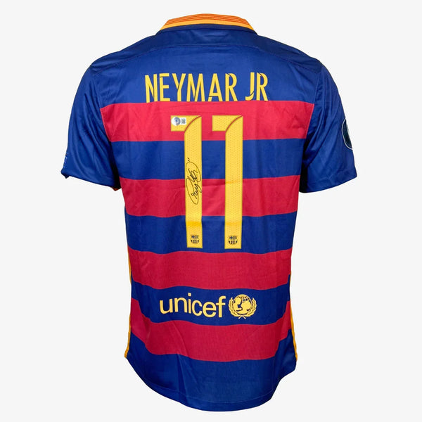 ネイマールJr 直筆サイン入り FCバルセロナ 2015-16 ホームユニフォーム