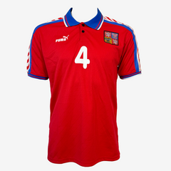 パベル・ネドヴェド直筆サイン入りチェコ代表1996年ホームサッカーシャツ