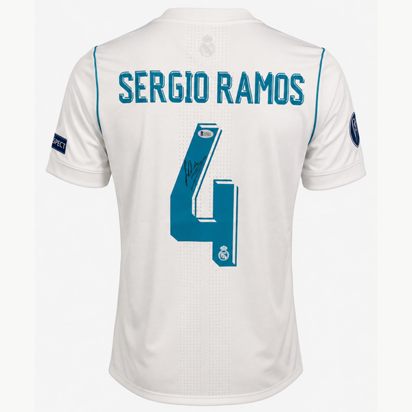 Sergio Ramos Signed Real Madrid Shirt - 2017-18 Champions League