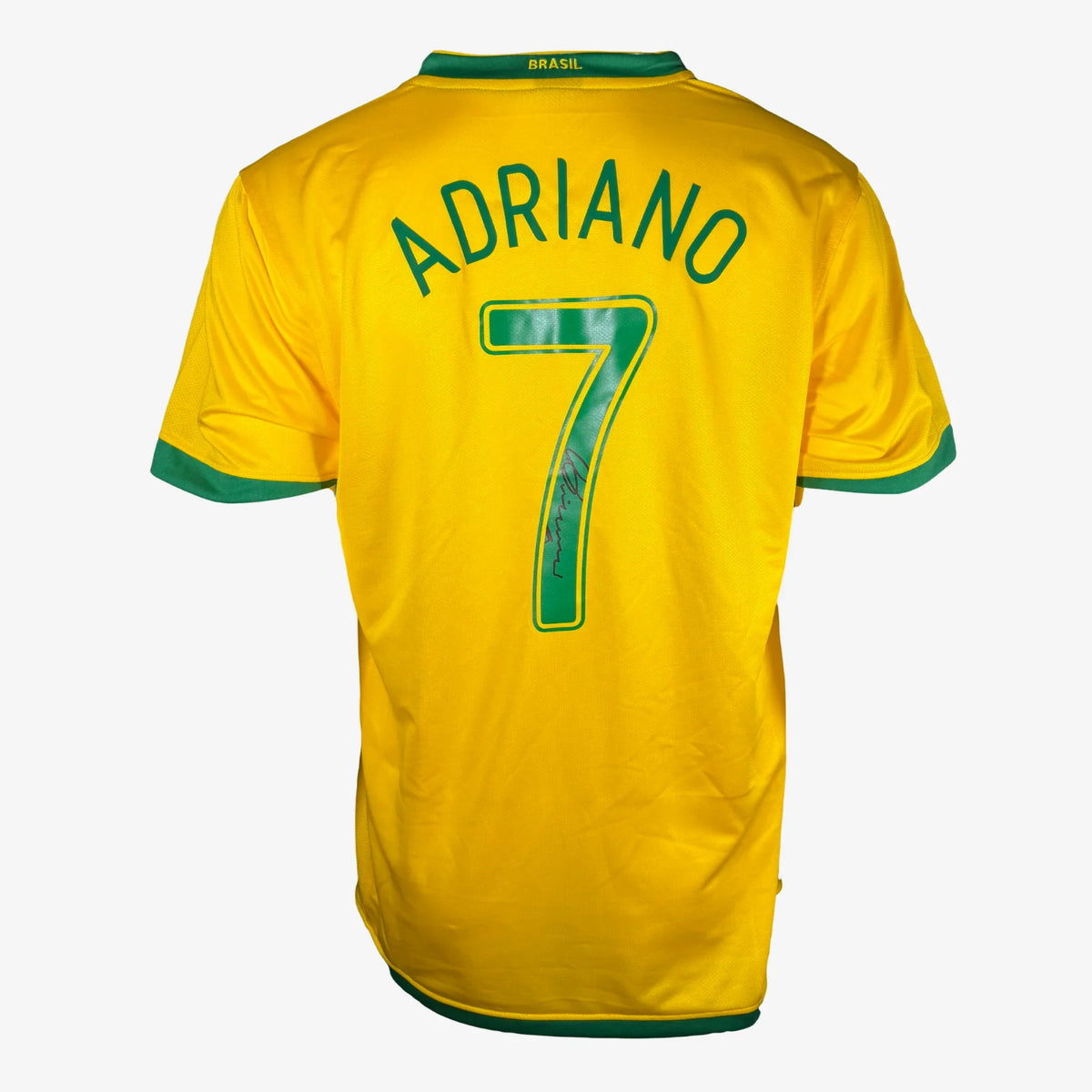 AdrianoSignedBrazilHomeShirt2006 | Iconic Shirts