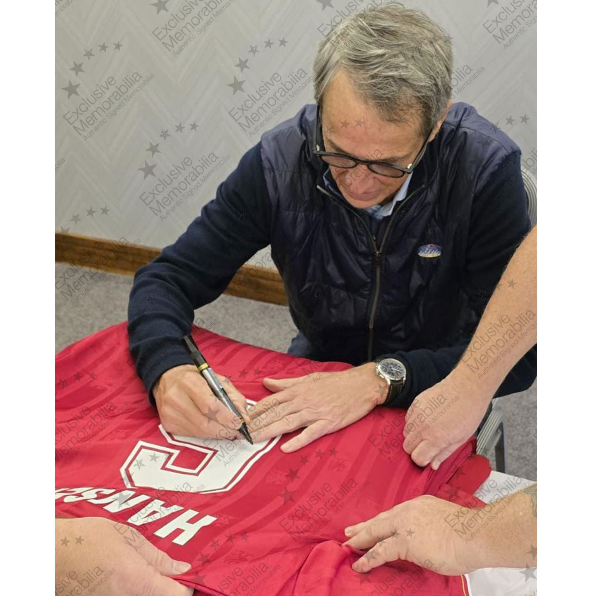 Alan Hansen Back Signed Liverpool Home Shirt - 1986