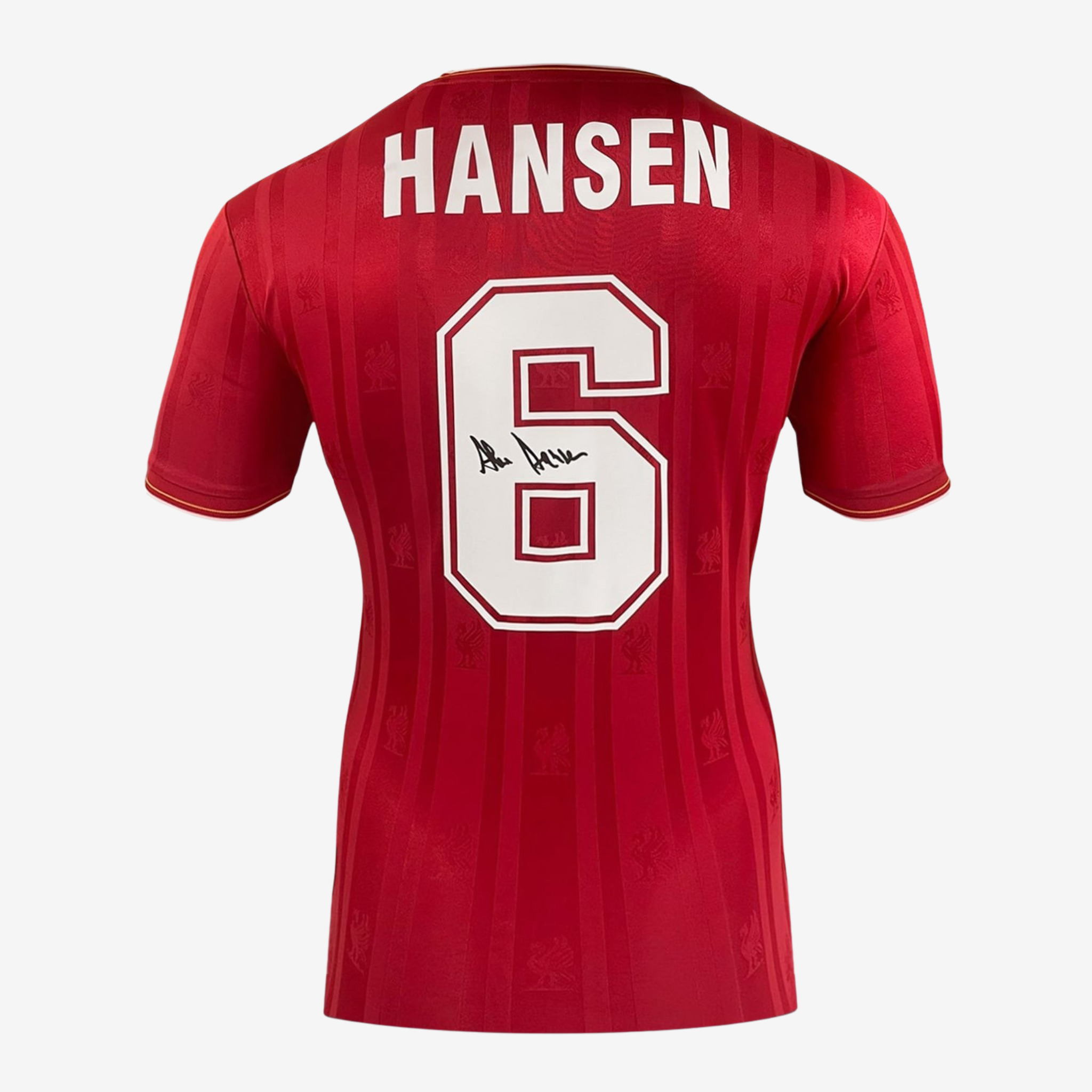 Alan Hansen Back Signed Liverpool Home Shirt - 1986