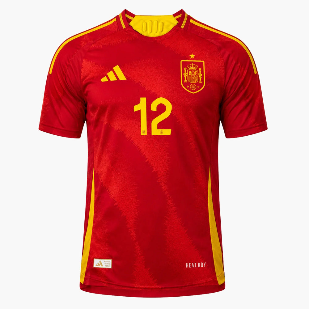 AlejandroGrimaldoSignedSpainEURO2024HomeShirt-front | Iconic Shirts