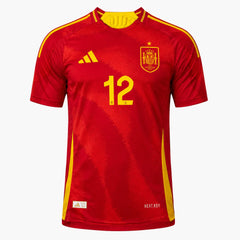 AlejandroGrimaldoSignedSpainEURO2024HomeShirt-front | Iconic Shirts