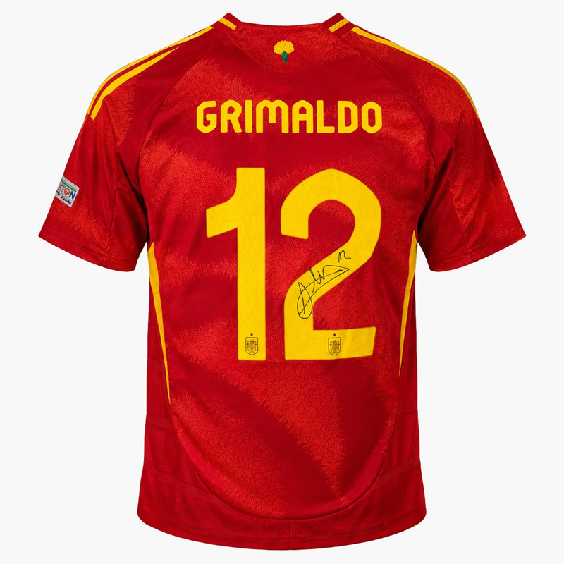 AlejandroGrimaldoSignedSpainEURO2024HomeShirt | Iconic Shirts
