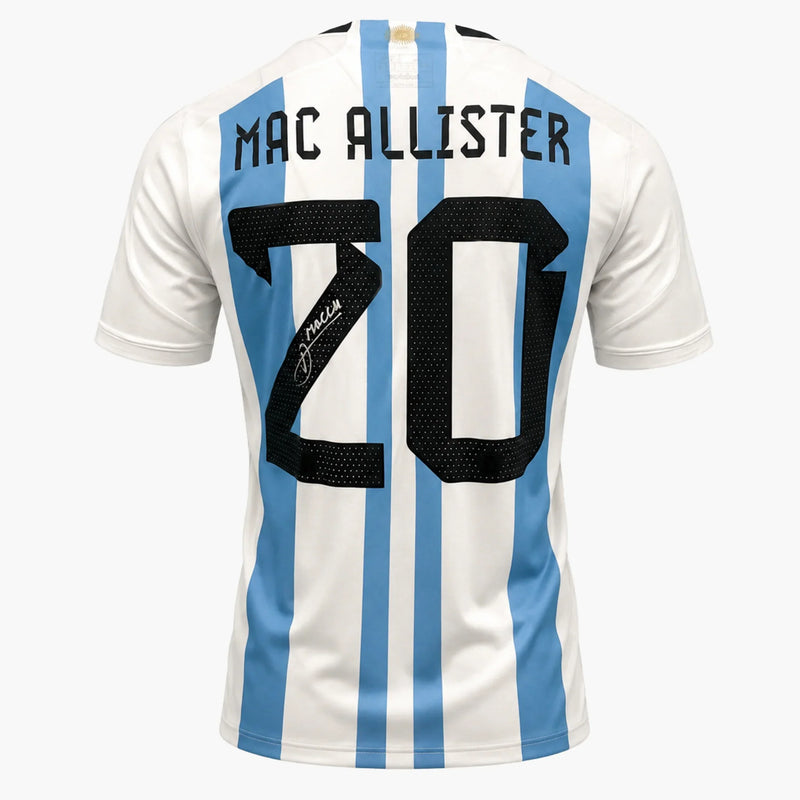 AlexisMacAllisterSignedArgentina2022_23HomeShirt | Iconic Shirts