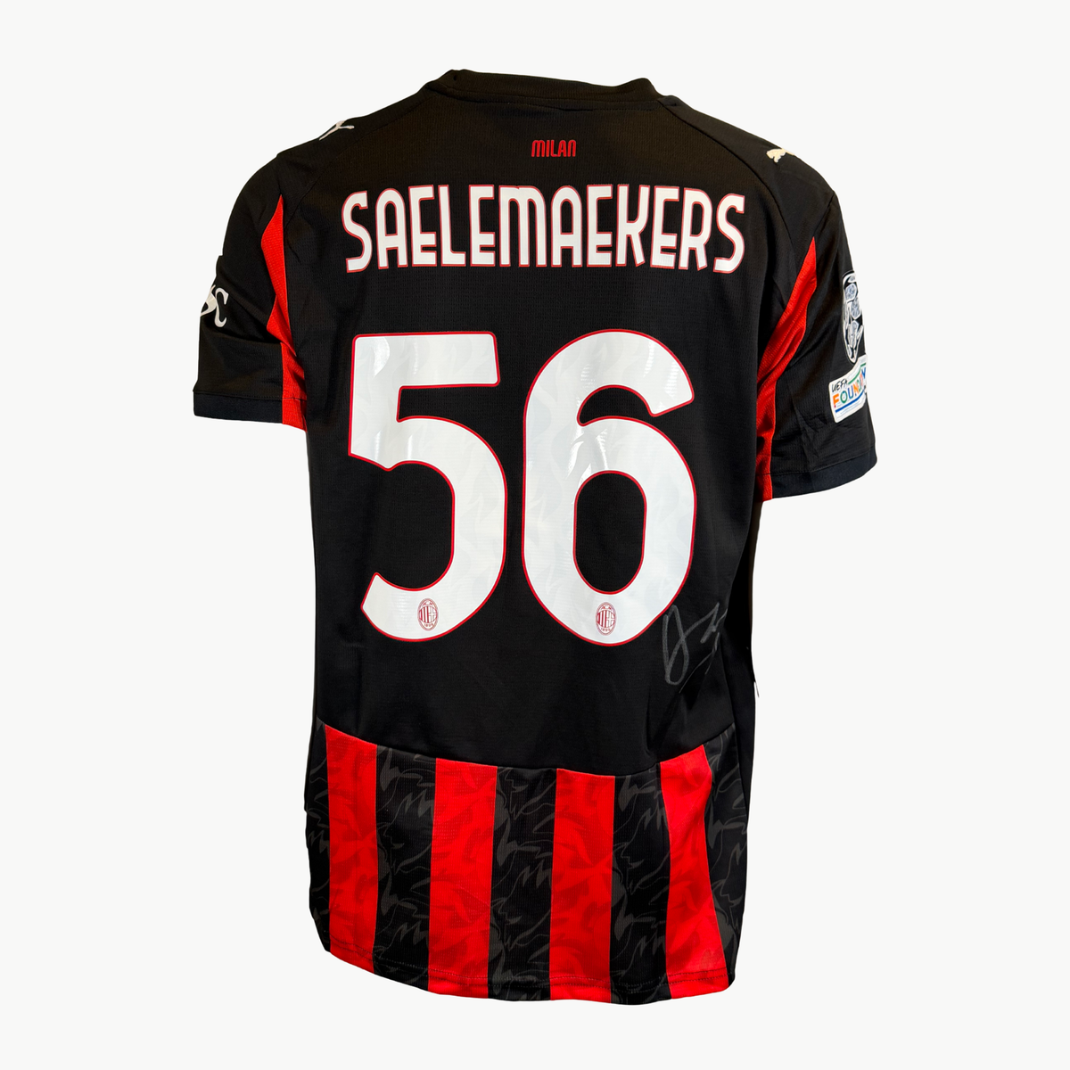 Alexis Saelemaekers Signed AC Milan 2025–26 Home Shirt