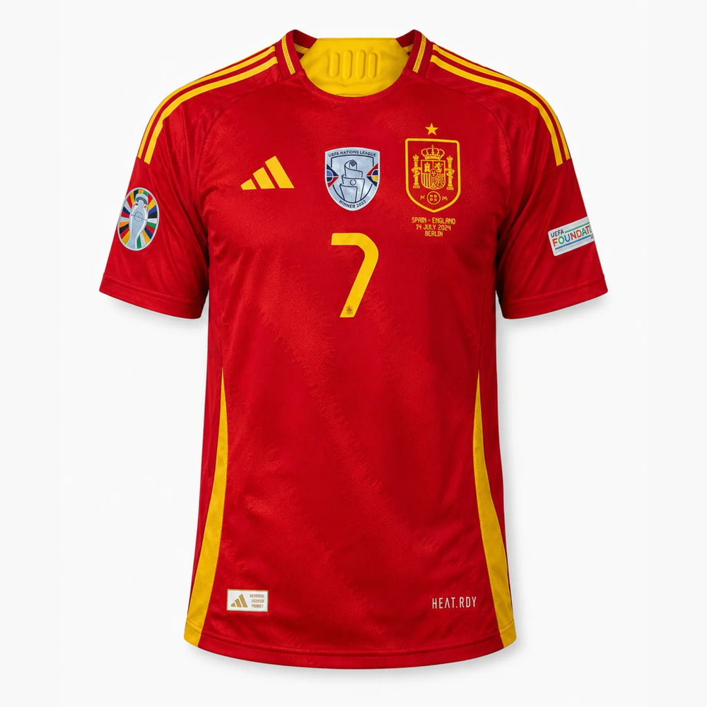 AlvaroMorataSignedSpainEURO2024HomeShirt-front | Iconic Shirts