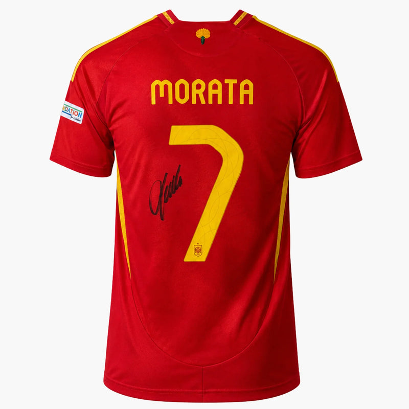 AlvaroMorataSignedSpainEURO2024HomeShirt | Iconic Shirts
