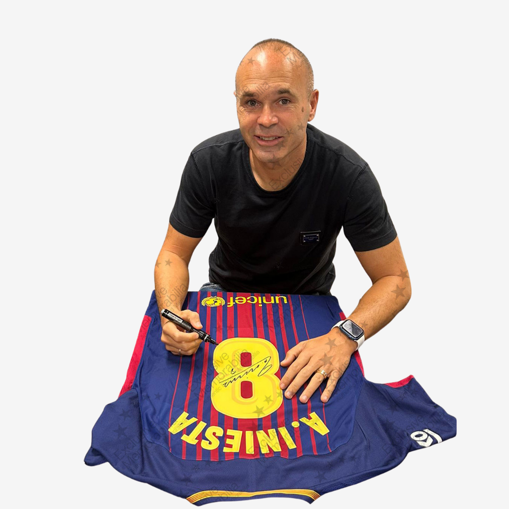 Andrés Iniesta signiertes FC Barcelona Trikot 2017-18