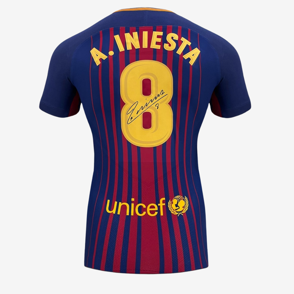 Andrés Iniesta signiertes FC Barcelona Trikot 2017-18