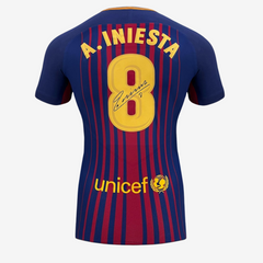 Andrés Iniesta signiertes FC Barcelona Trikot 2017-18