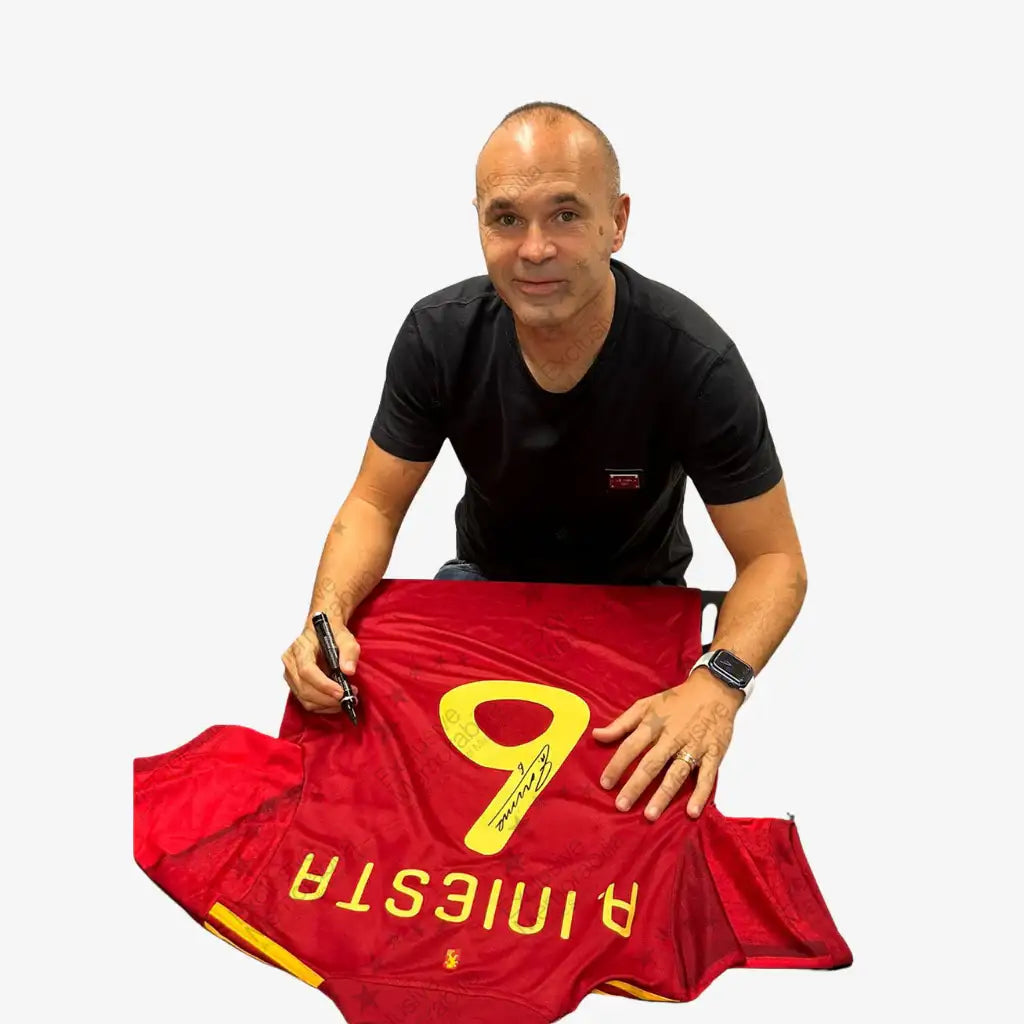 AndresIniestaSignedSpain2020FootballShirt-proof | Iconic Shirts