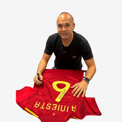 Andrés Iniesta Signed & Framed Spain 2020 Football Shirt