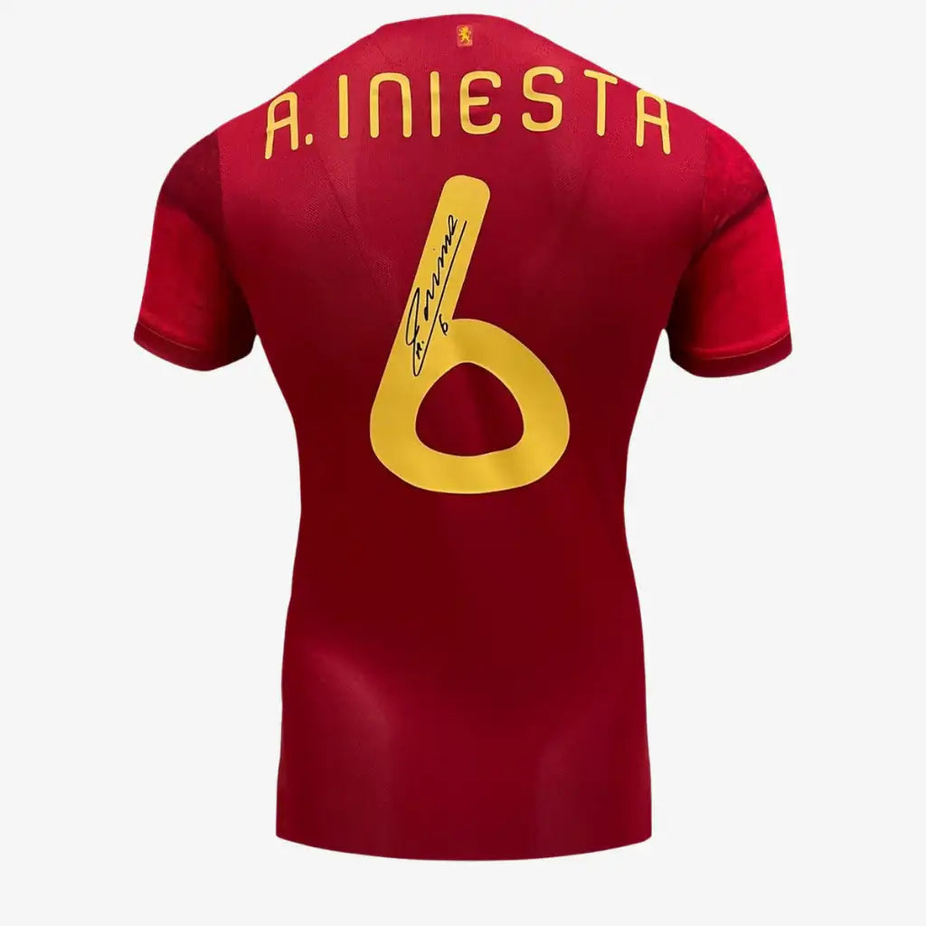 AndresIniestaSignedSpain2020FootballShirt | Iconic Shirts
