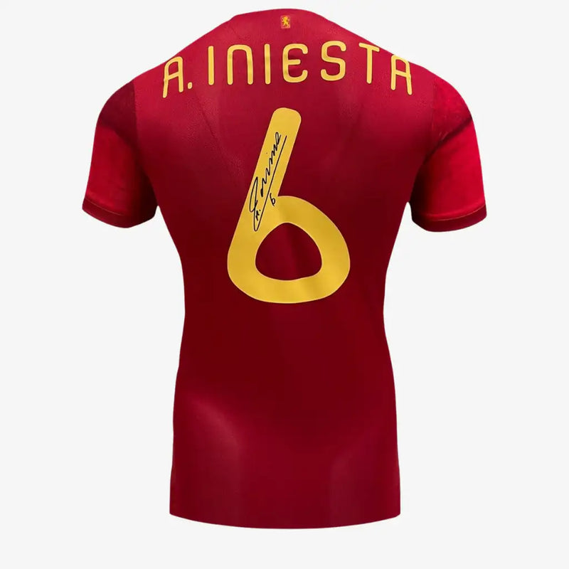 AndresIniestaSignedSpain2020FootballShirt | Iconic Shirts