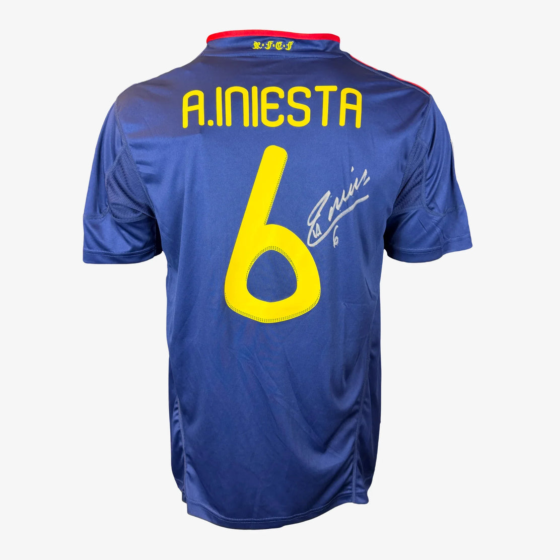 AndresIniestaSignedSpainAwayShirt2010_FinalEdition | Iconic Shirts