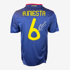Andrés Iniesta Signed Spain Away Shirt 2010 – Final Edition
