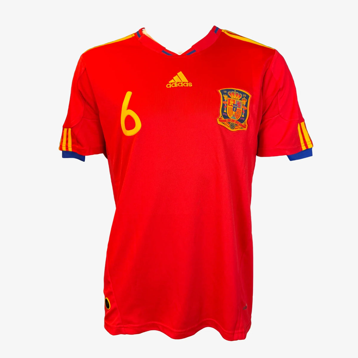 AndresIniestaSignedSpainHomeShirt-2010-front | Iconic Shirts