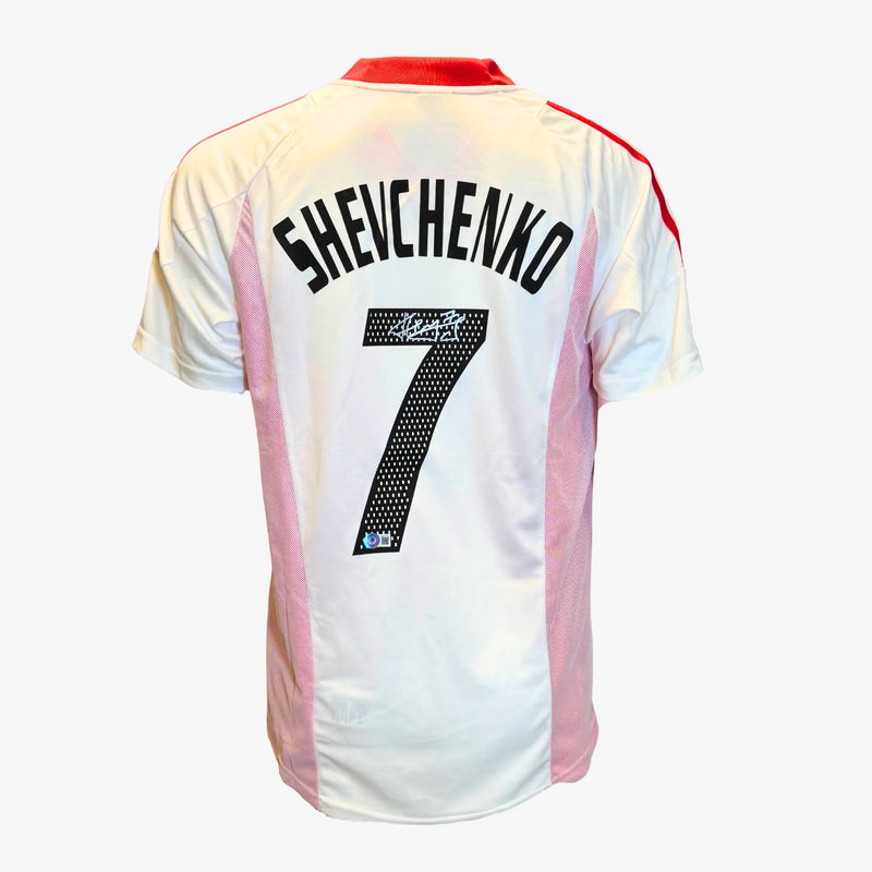 Von Andriy Shevchenko signiertes AC-Milan-Trikot aus dem Champions-League-Finale 2003 | Iconic Shirts