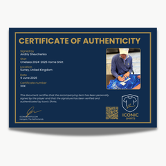 Andriy Shevchenko Signed Chelsea Home Shirt 2024–2025
