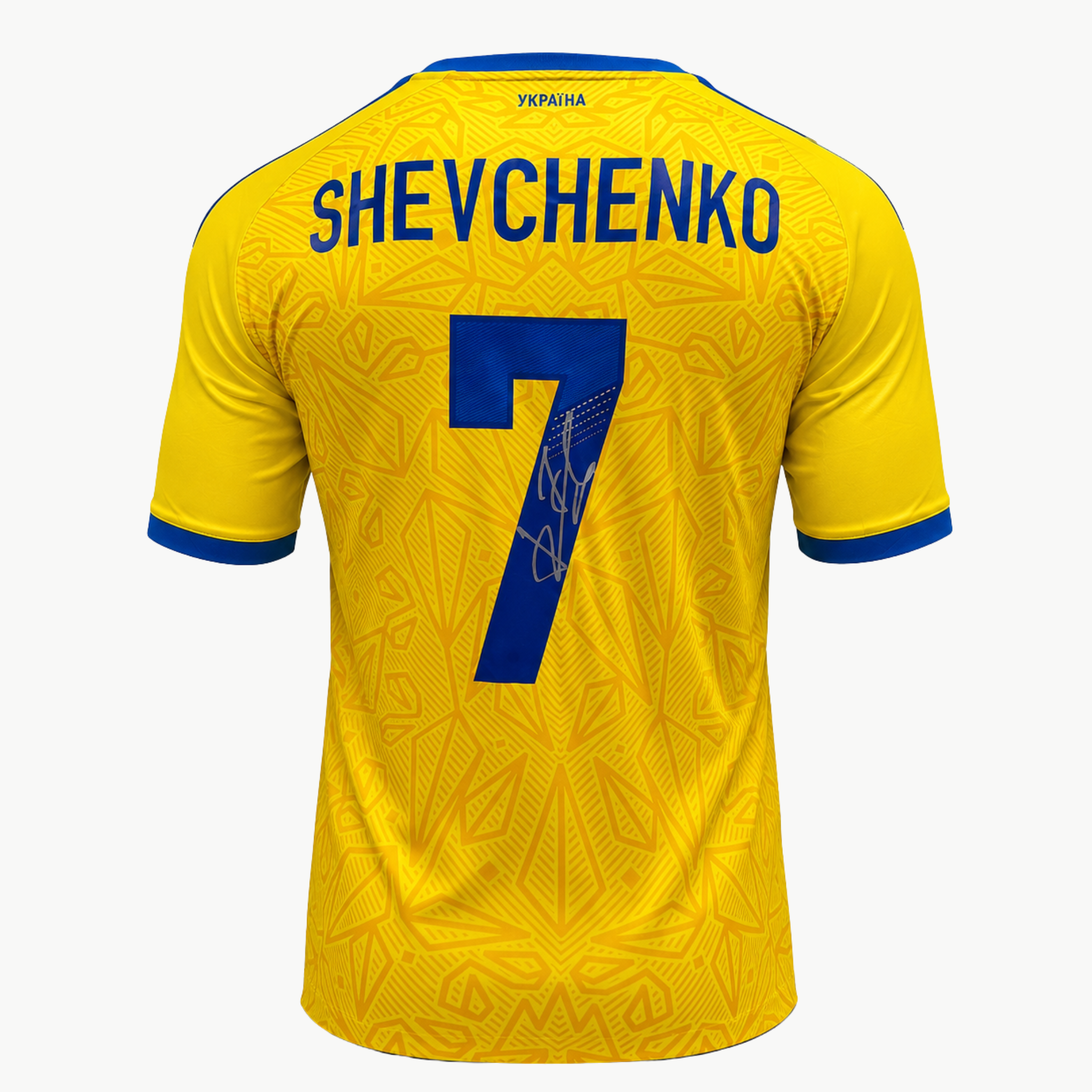 Andriy Shevchenko Signed Ukraine 2026-2026 Home Shirt