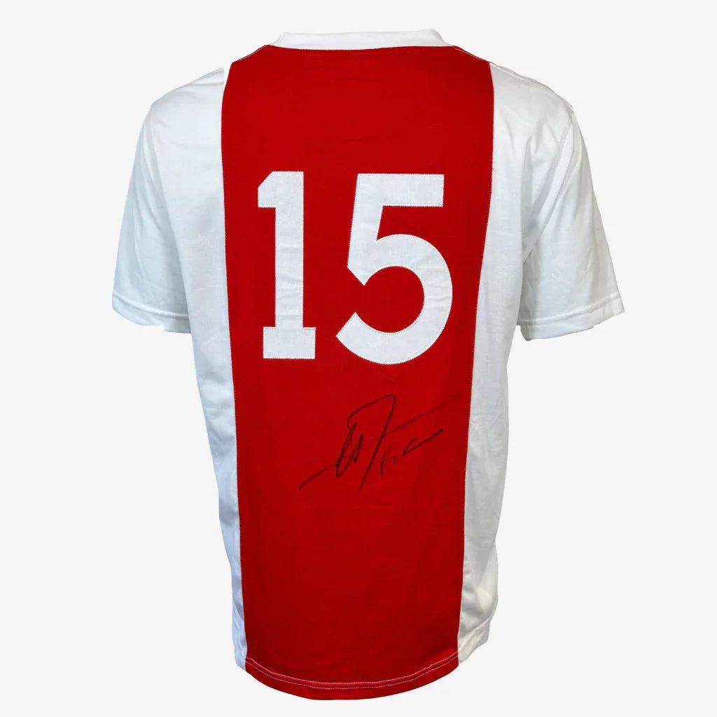 ArieHaanSignedAjaxFootballShirt-Home-back | Iconic Shirts