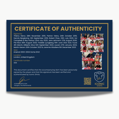 ArsenalInvinciblesHomeShirt2003-2004Signedby14Players-Framed-certificate | Iconic Shirts