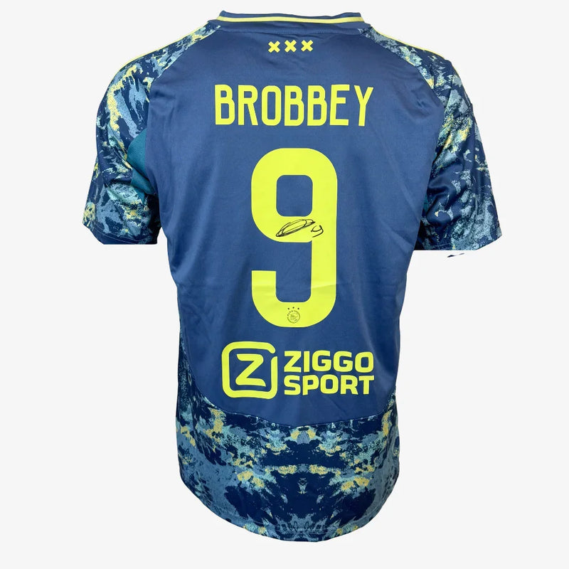 BrianBrobbeySignedAjaxFootballShirt-2024-25Away-back | Iconic Shirts