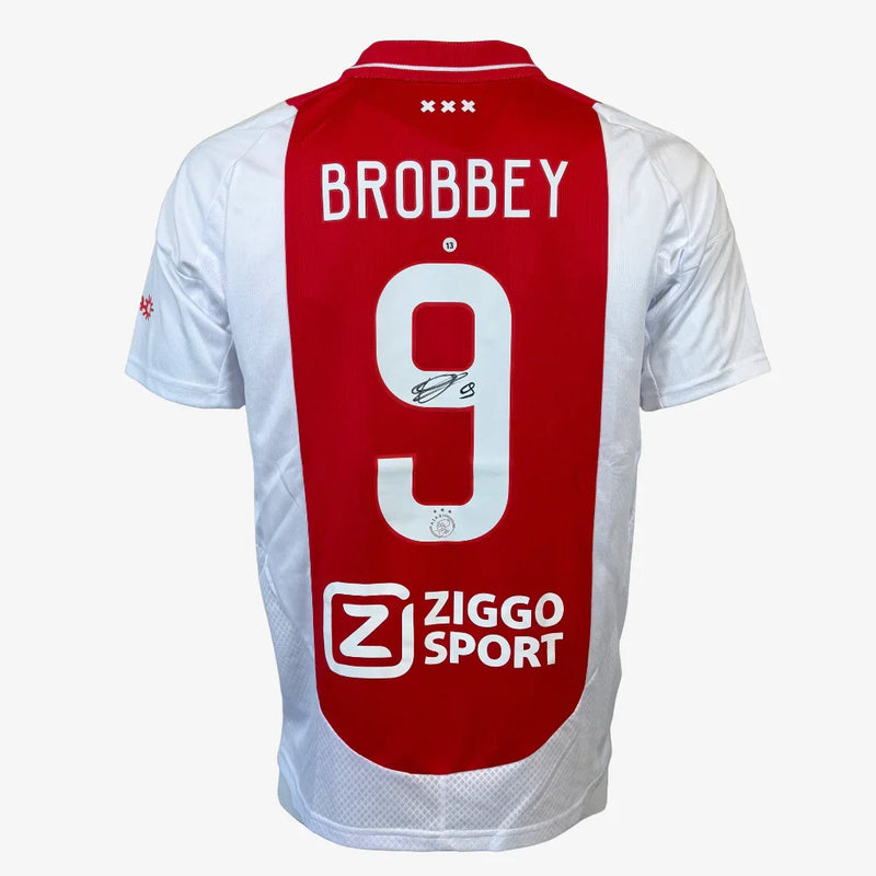 BrianBrobbeySignedAjaxFootballShirt-2024-25Home-back | Iconic Shirts