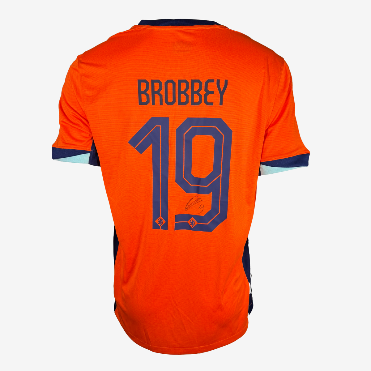 Brian Brobbey Signed Netherlands Home Shirt 2024–2026