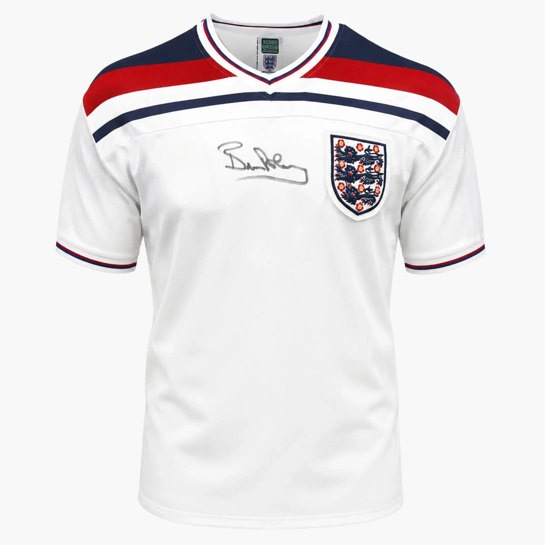 Maillot domicile rétro Angleterre 1982 signé Bryan Robson | Iconic Shirts