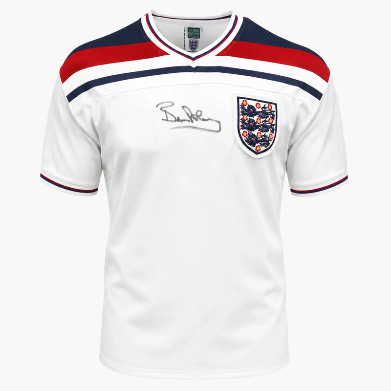 BryanRobsonSignedEngland1982RetroHomeShirt | Iconic Shirts