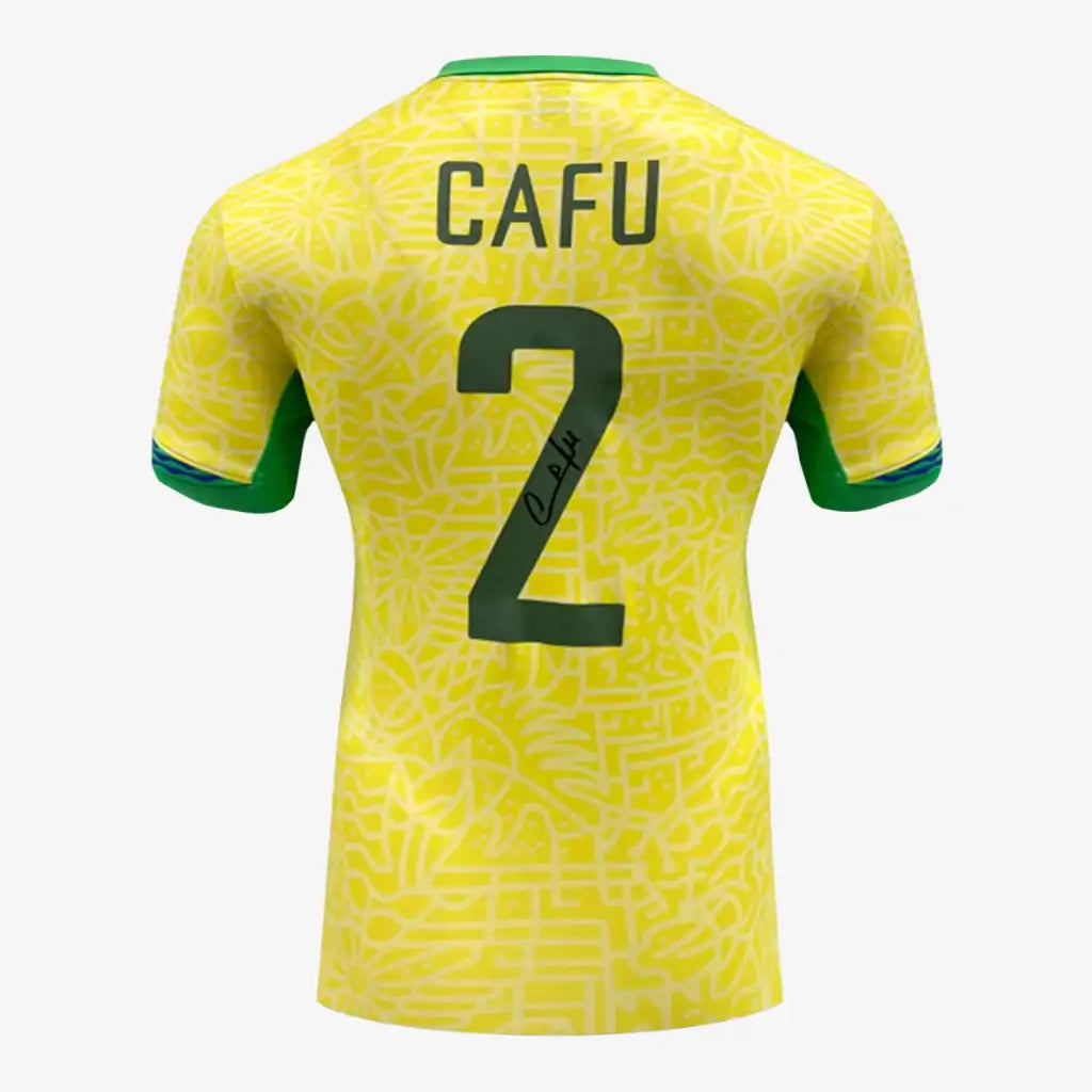 Cafu signiertes Brasilien-Heim-Fußballtrikot 2024_d470fc2b-a668-457e-b1ac-24bdc7718217 | Iconic Shirts