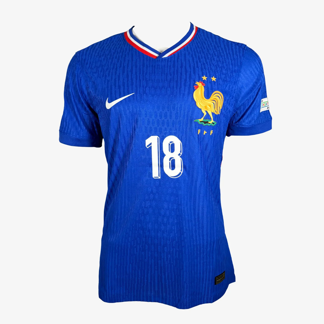 ChristopherNkunkuSignedFrance2024HomeShirt-front | Iconic Shirts
