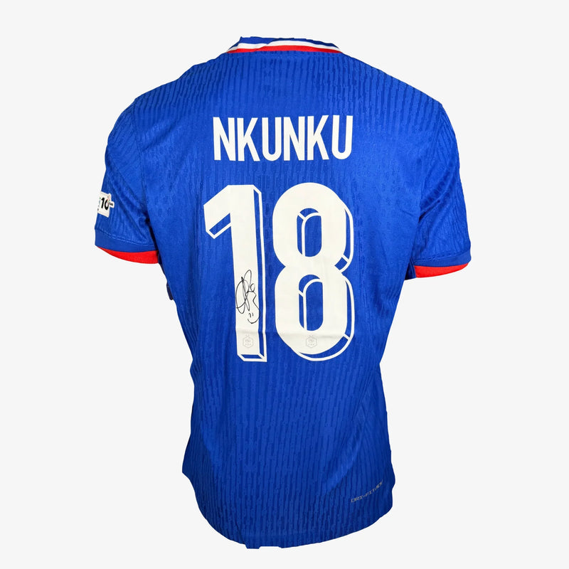 ChristopherNkunkuSignedFrance2024HomeShirt | Iconic Shirts
