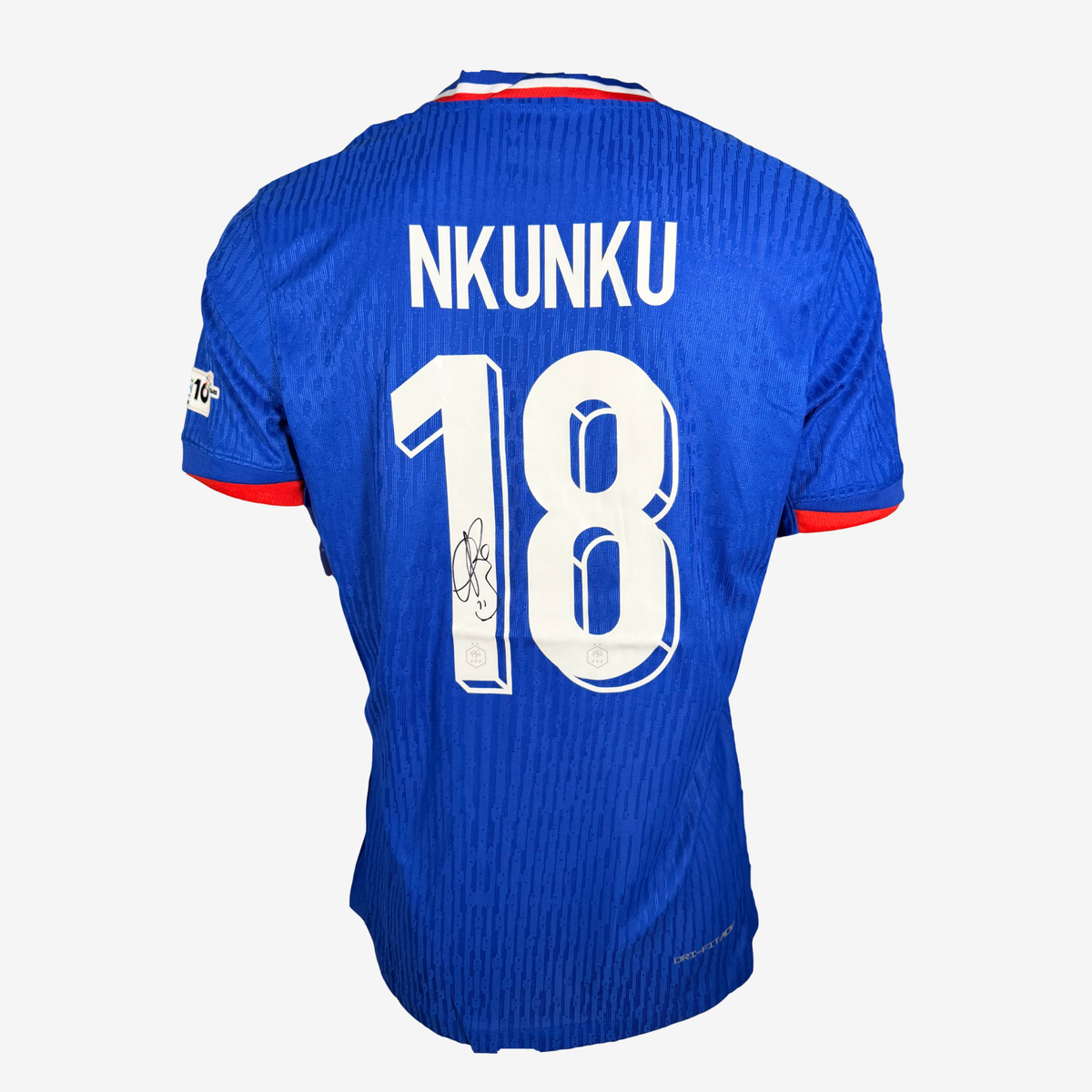 Christopher Nkunku Signed France 2024 Home Shirt - Iconic Shirts