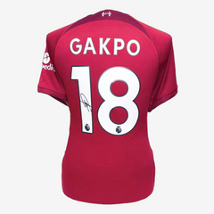 Maglia da calcio ufficiale del Liverpool autografata da Cody Gakpo - Stagione 2022-23 (Casa)