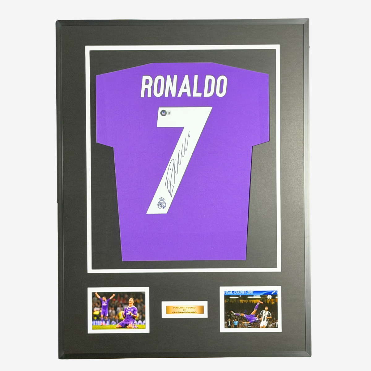 Cristiano Ronaldo Signed Real Madrid 2017 Champions League Away Shirt – Framed