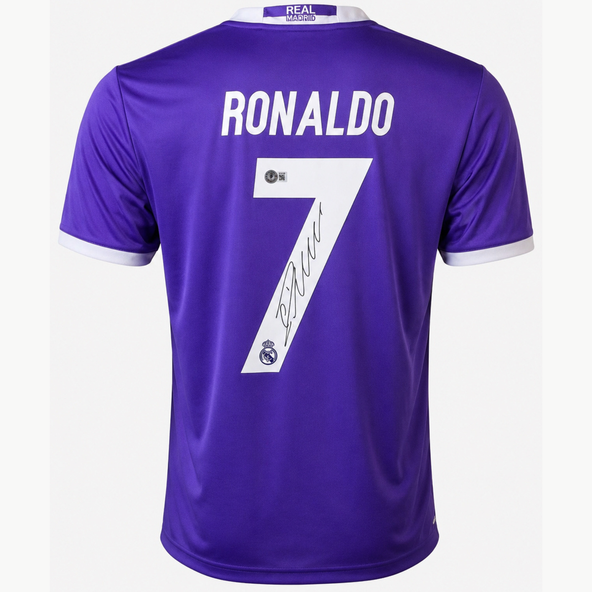 Camiseta Oficial do Real Madrid Autografada por Cristiano Ronaldo - Final da Liga dos Campeões 2017 (Jogo Fora)