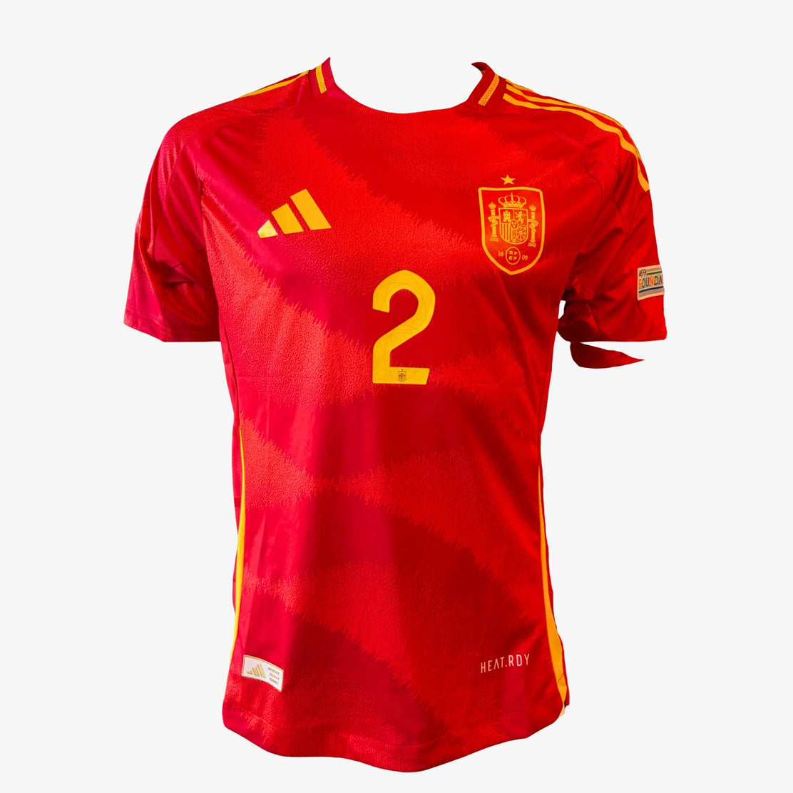 DaniCarvajalSignedSpainHomeFootballShirt_Euro2024-front | Iconic Shirts