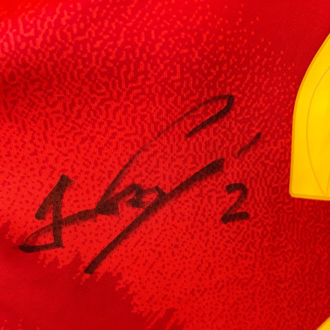 DaniCarvajalSignedSpainHomeFootballShirt_Euro2024-signature | Iconic Shirts