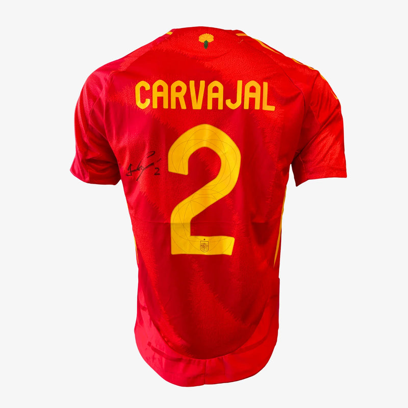 DaniCarvajalSignedSpainHomeFootballShirt_Euro2024 | Iconic Shirts